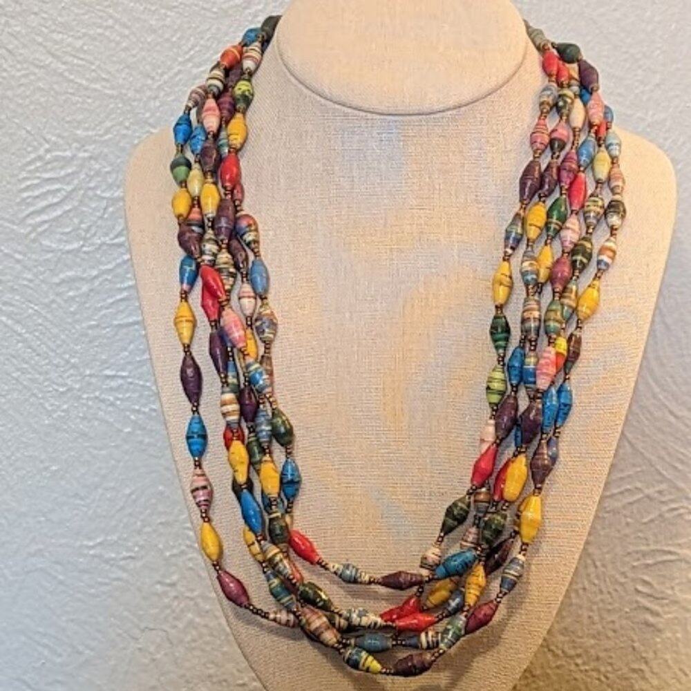 Rare Teng Yue multi-strand necklace